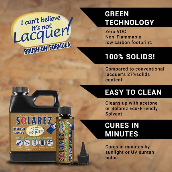 Solarez | I Can't Believe It's Not Lacquer Brush On, UV Cures in